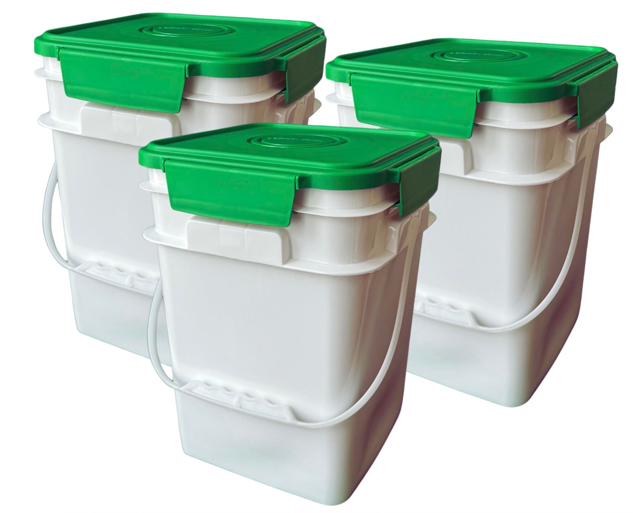 4 Gallon Square Food Grade Bucket Pail with Plastic Handles and Lid