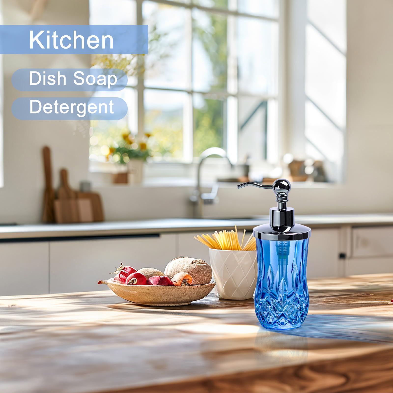 9Oz Blue Soap Dispenser