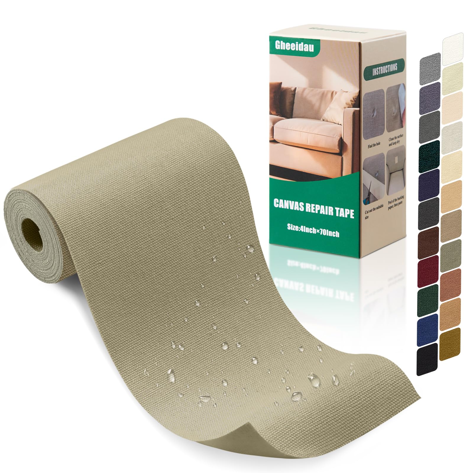 Canvas Repair Tape 4×70 Inch Waterproof Self