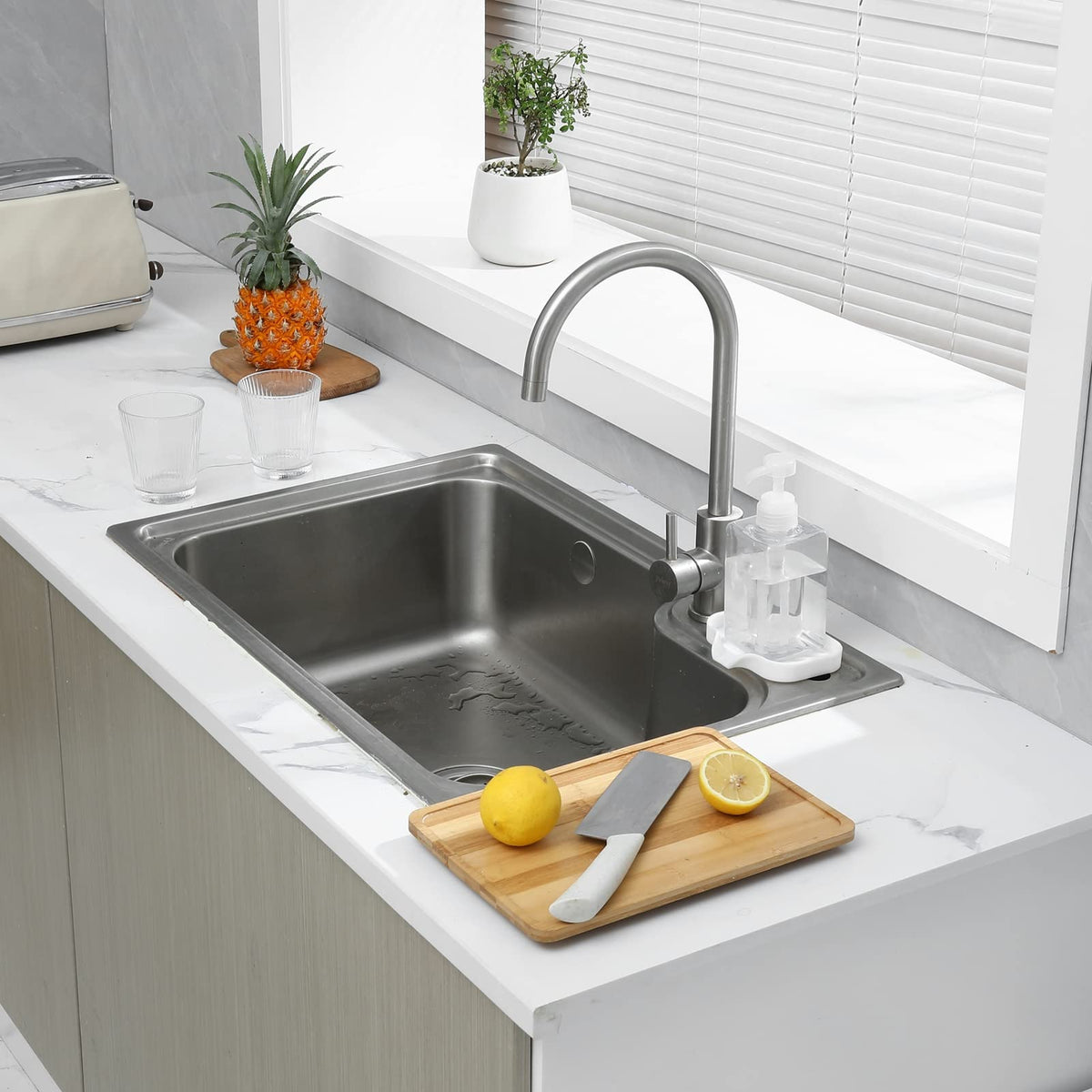 Silicone Soap Dish with Drain Spout