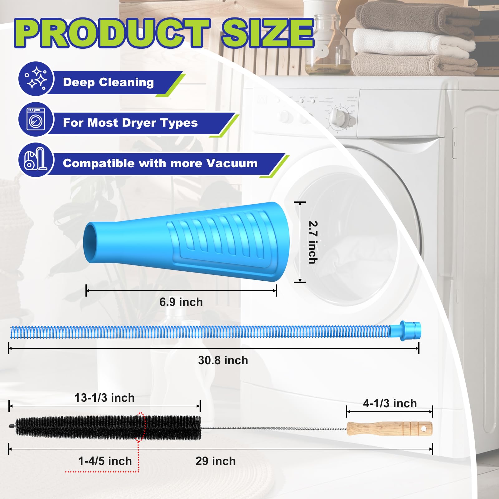 Sealegend 2Pcs Dryer Vent Cleaner Kit