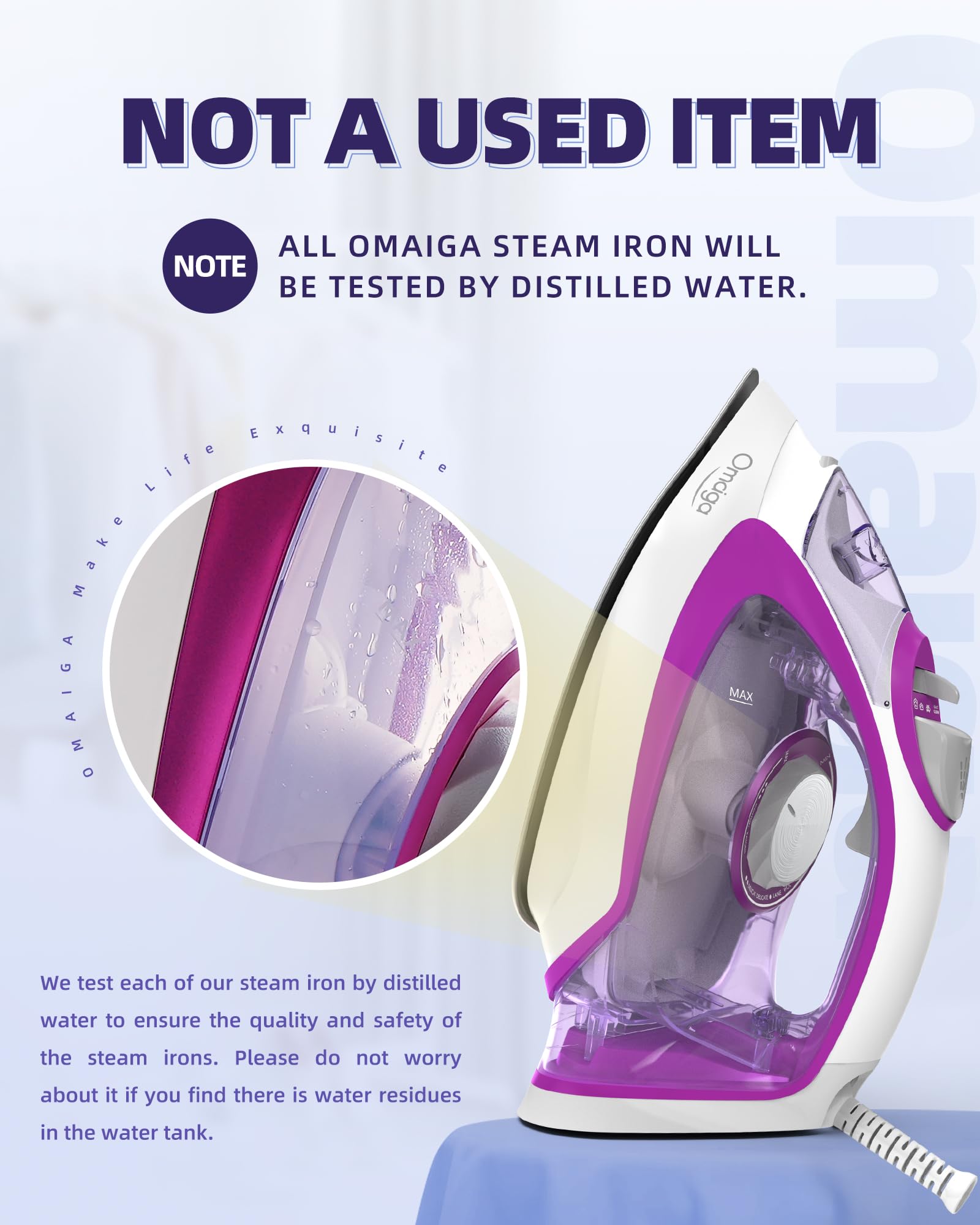 1750W Steam Iron for Clothes