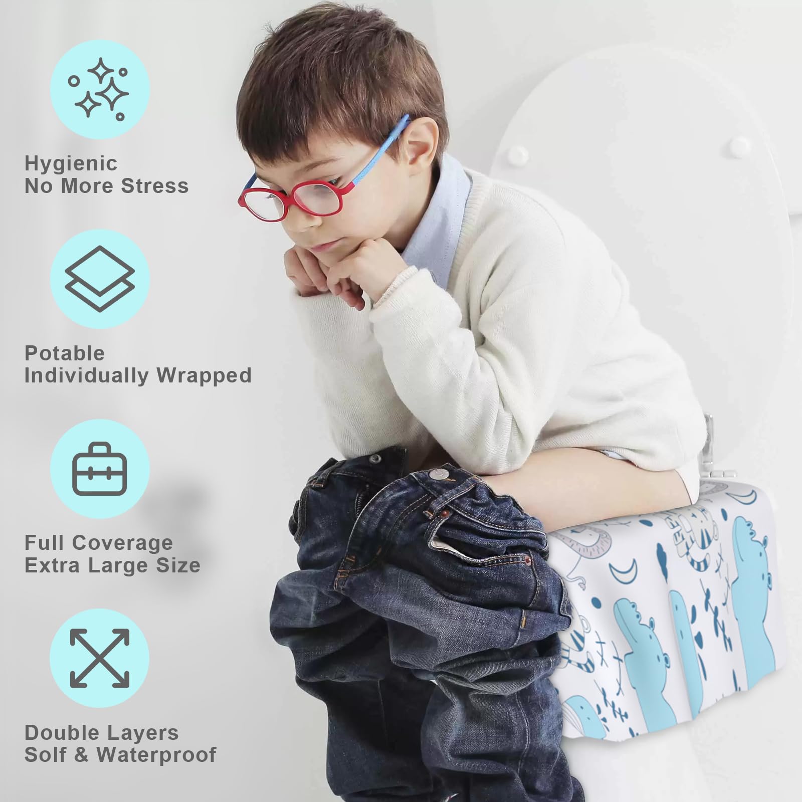 20 Pack Disposable Toilet Seat Covers for Travel (20 Count)