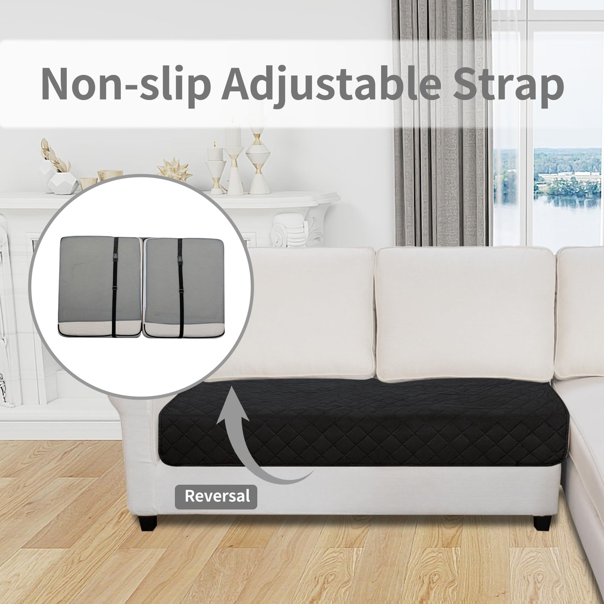Sectional Couch Covers for Dogs L Shape Sofa Cover Reversible Sofa Slipcover Chaise Lounge Cover Furniture Protector Cover for Pets Dog Cat