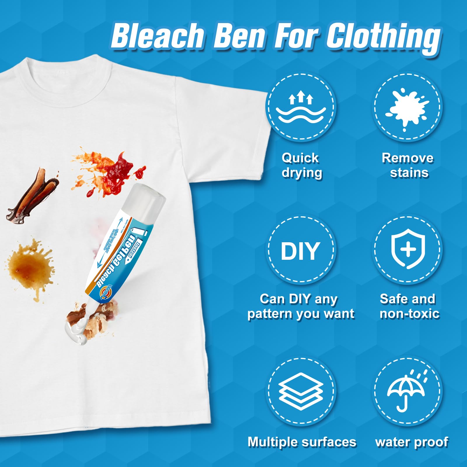 Bleach Pen for Clothes & Grout