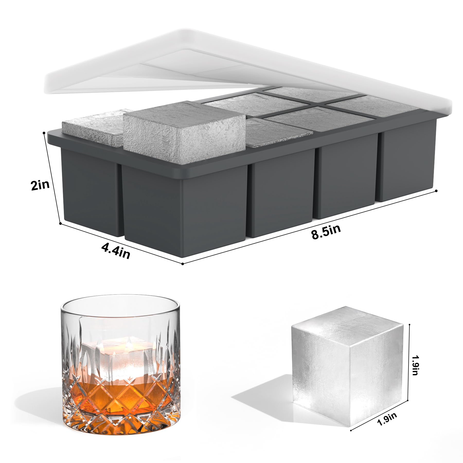Silicone Ice Cube Trays with Metal Reinforced Frame