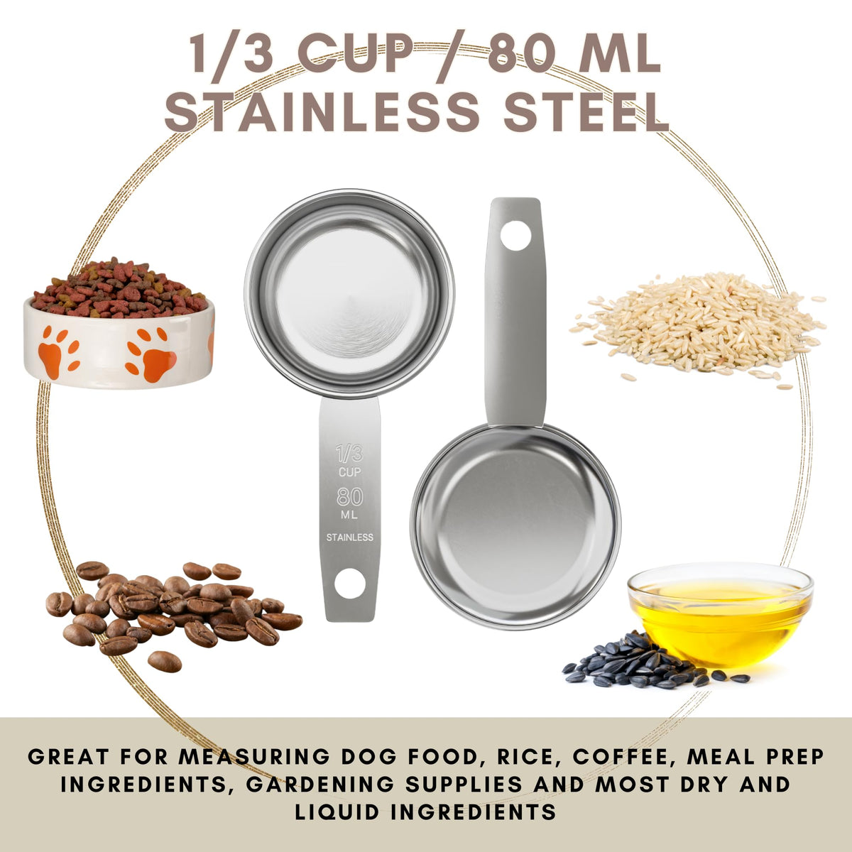 1 3 Cup Stainless Steel Measuring Cup