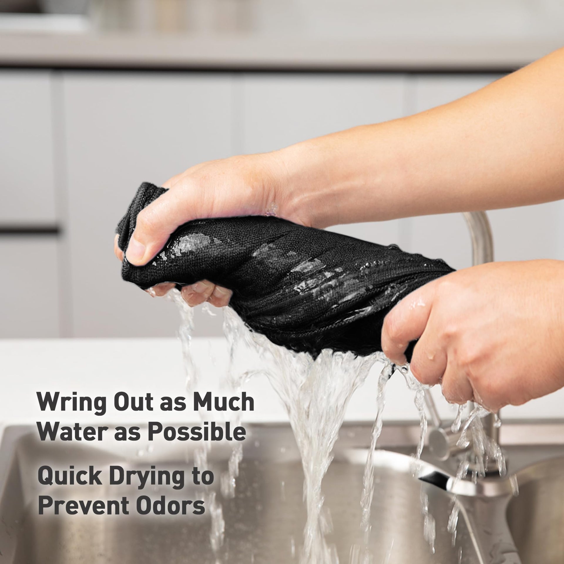 Black Microfiber Cleaning Cloth 13"x13" (12 Count) - ModHome Supplies