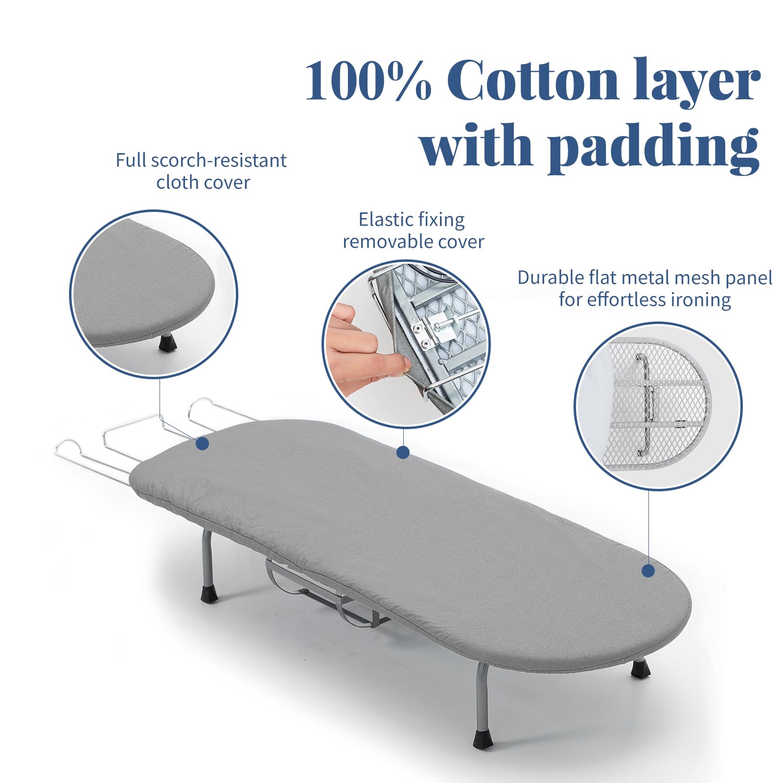 Small Ironing Board with Iron Holder
