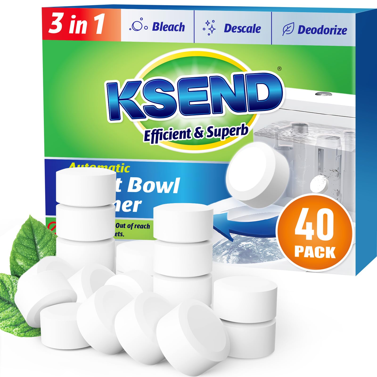 Toilet Bowl Cleaner Tablets (40 Count)