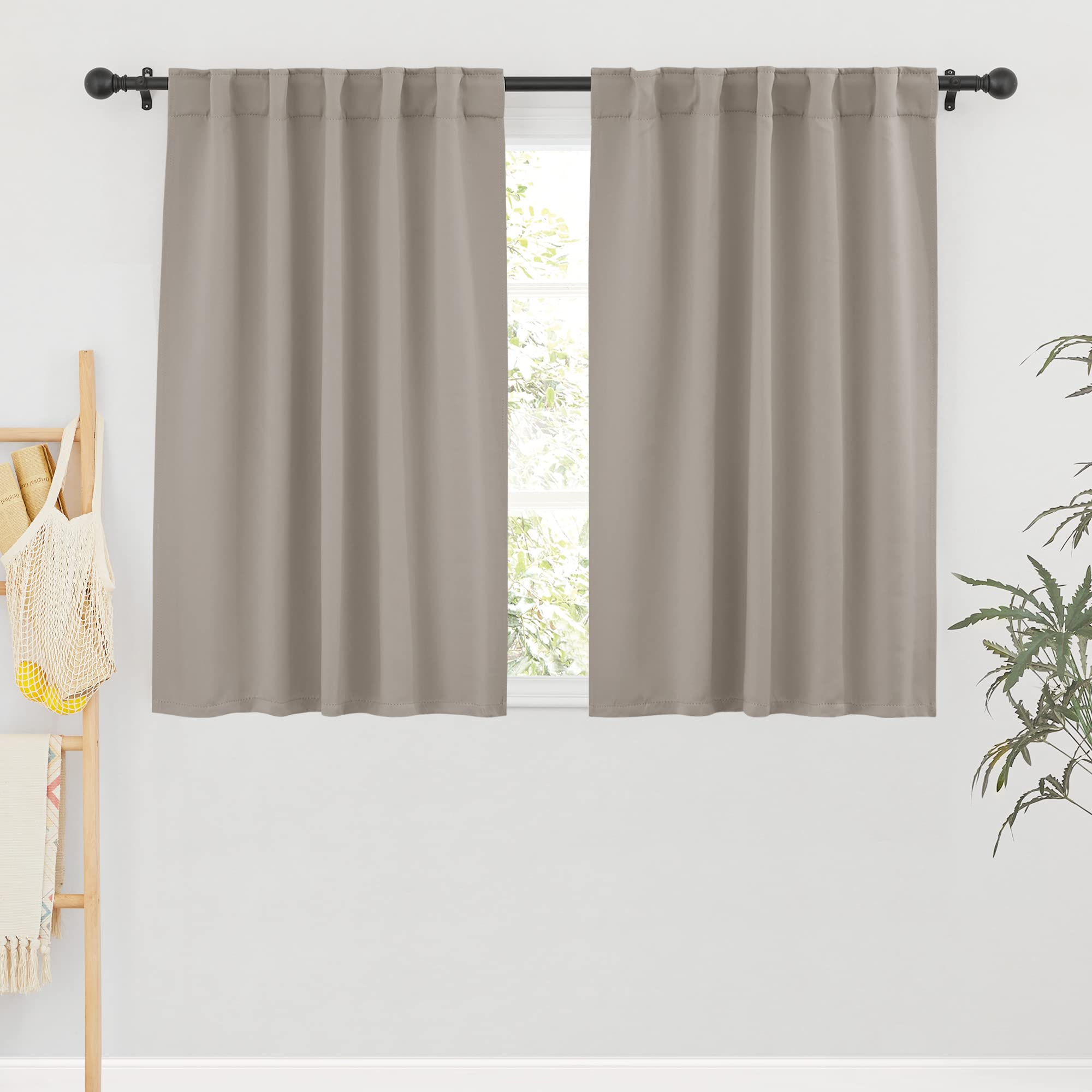 Blackout Curtains & Drapes for Bedroom 54 inches Long (2 Count)