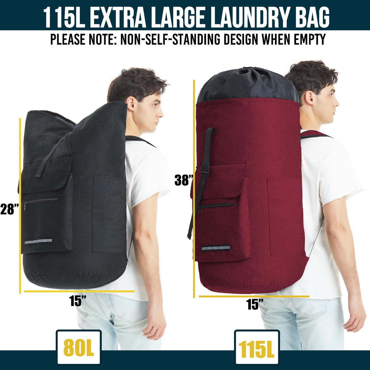 Laundry Bag With 4 Pockets