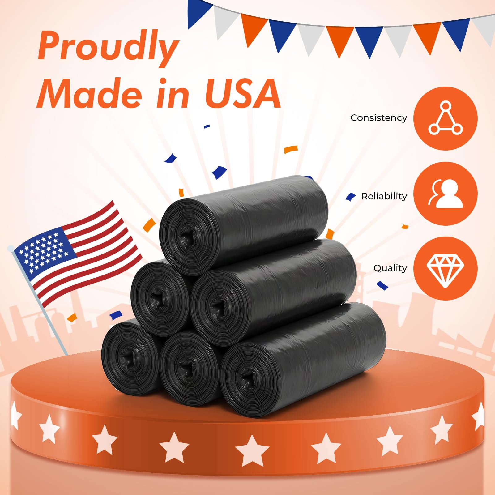 55 60 Gallon Trash Bags (150 Count)