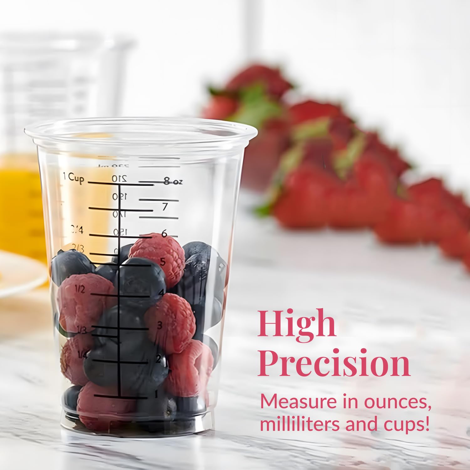 50 Disposable Measuring Cups 8 oz (50 Count (8 oz))