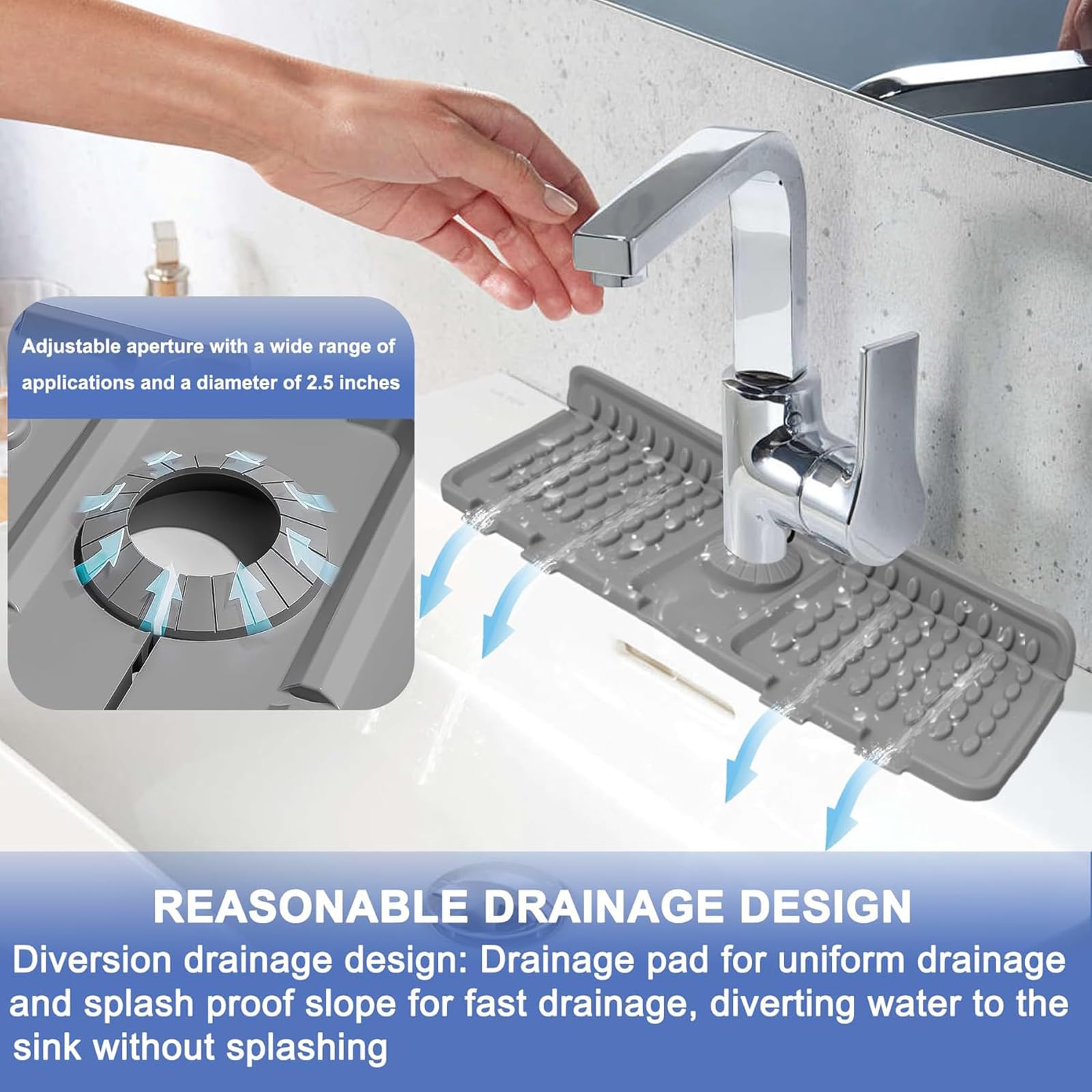 Folding Faucet Draining Mat