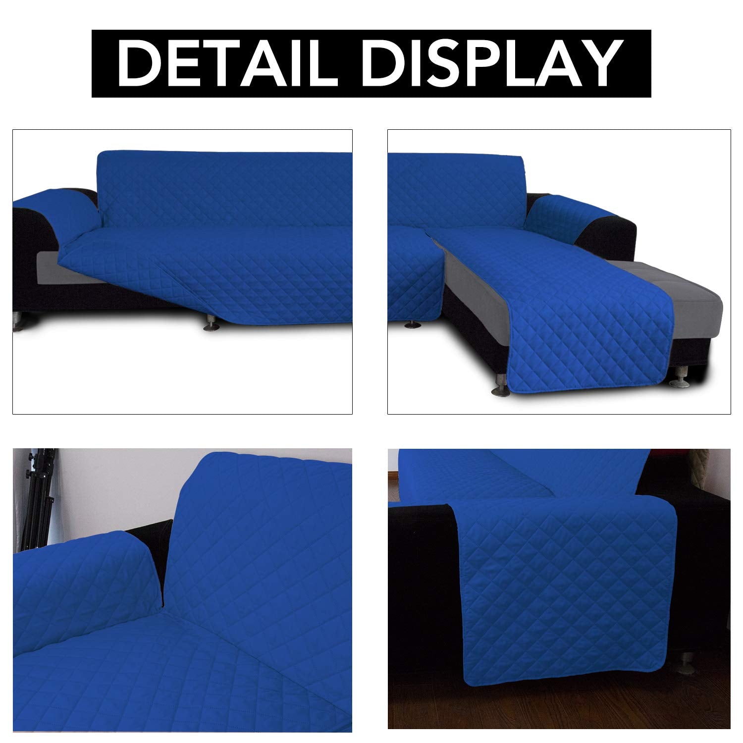 Reversible L Shape Sectional Couch Cover