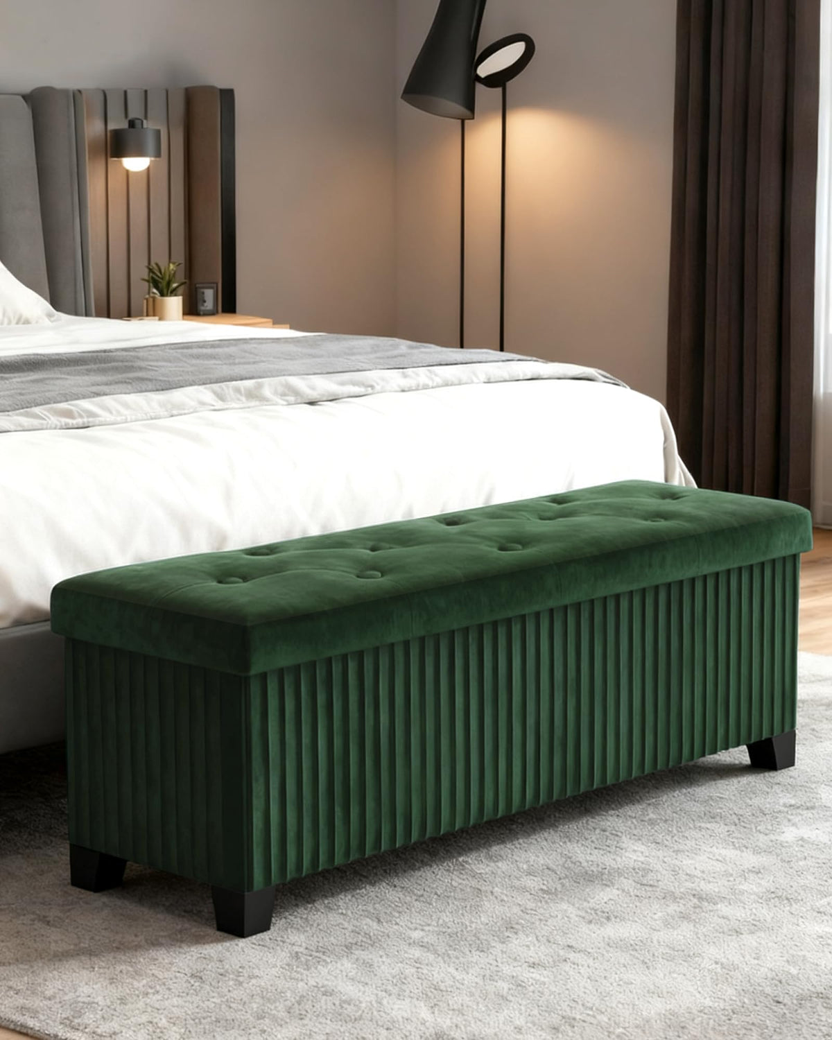 43 Inches Storage Ottoman Bench