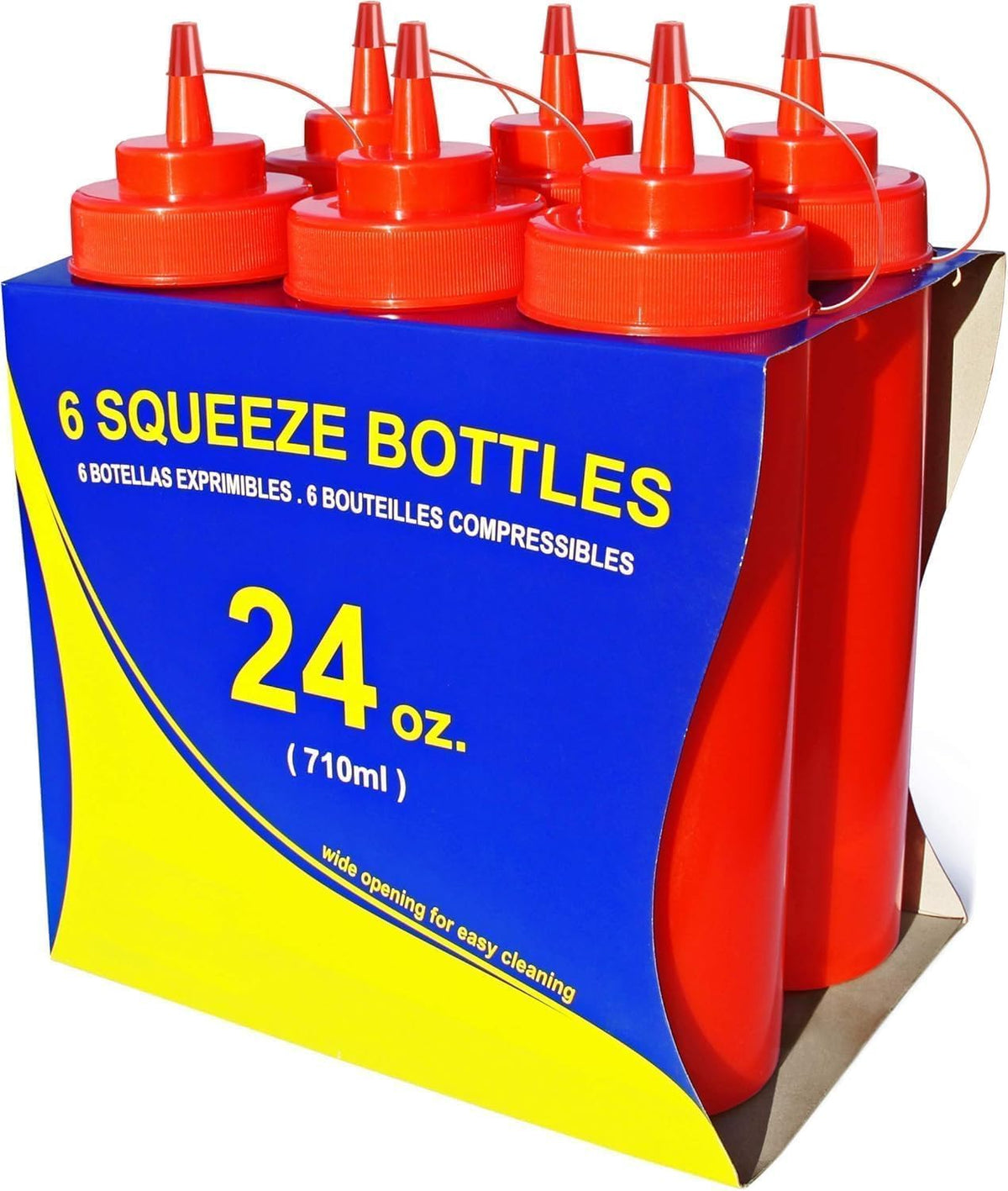 24 oz Red Squeeze Bottle