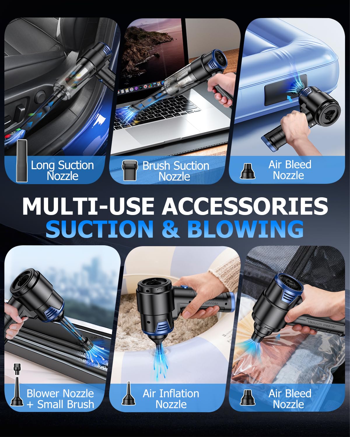 Handheld Car Vacuum Portable Cordless