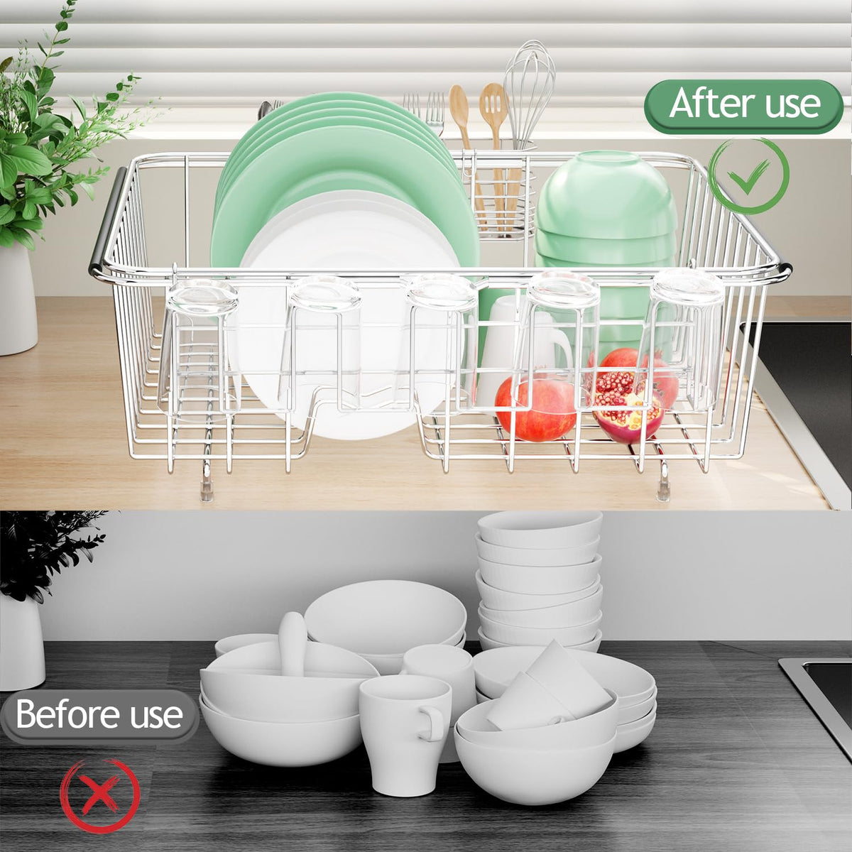 Dish Drying Rack in Sink