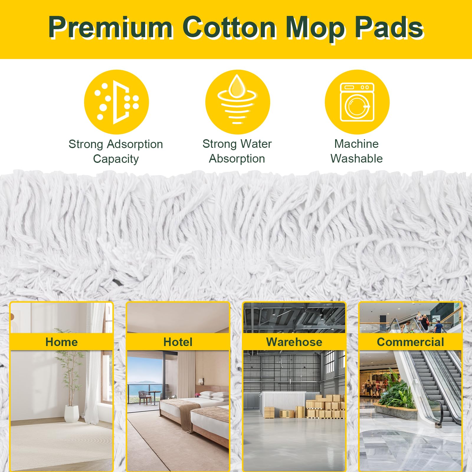 36" Commercial Dust Mop for Floor Cleaning with 1 Refill (2 Count) - ModHome Supplies