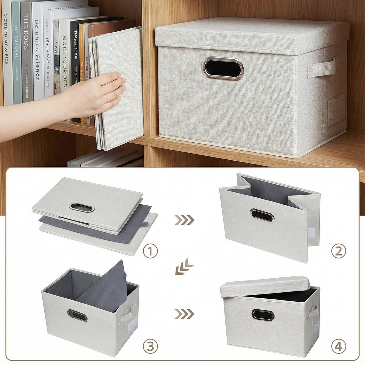 Storage Bins with Lids [3 (3 Count)