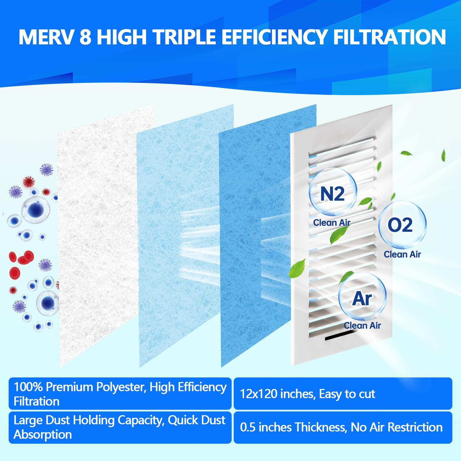 MERV 8 Air Vent Filters