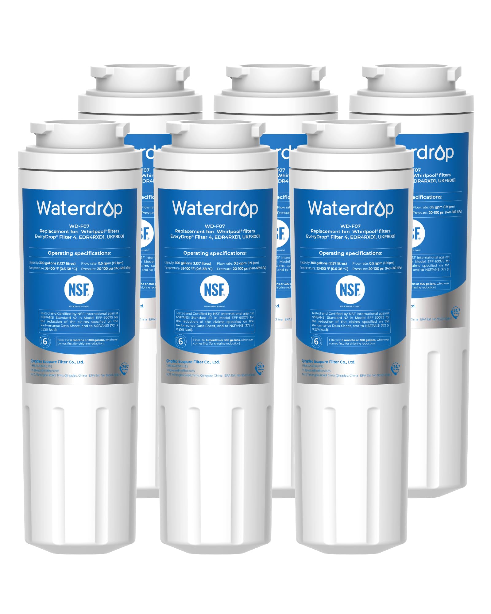 EDR4RXD1 Water Filter Replacement for EveryDrop® Filter 4 (6 Count)