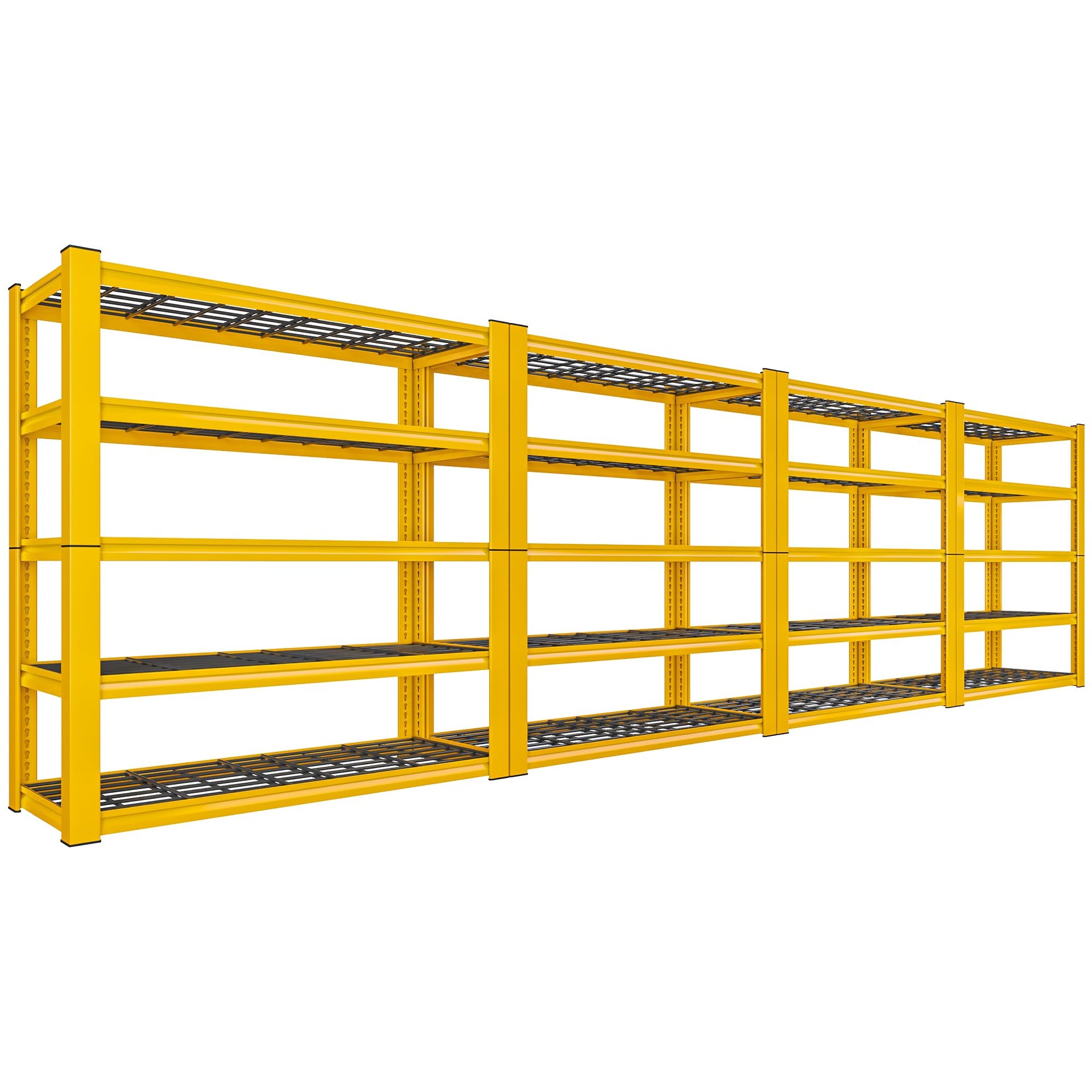 72''H Garage Shelving 3010 LBS Storage Shelves Adjustable Metal Shelving 5 Tier Metal Shelves for Storage Industrial Shelf for Kitchen Pantry Warehouse Basement 72" HX35.5 WX16 D (4 Count)