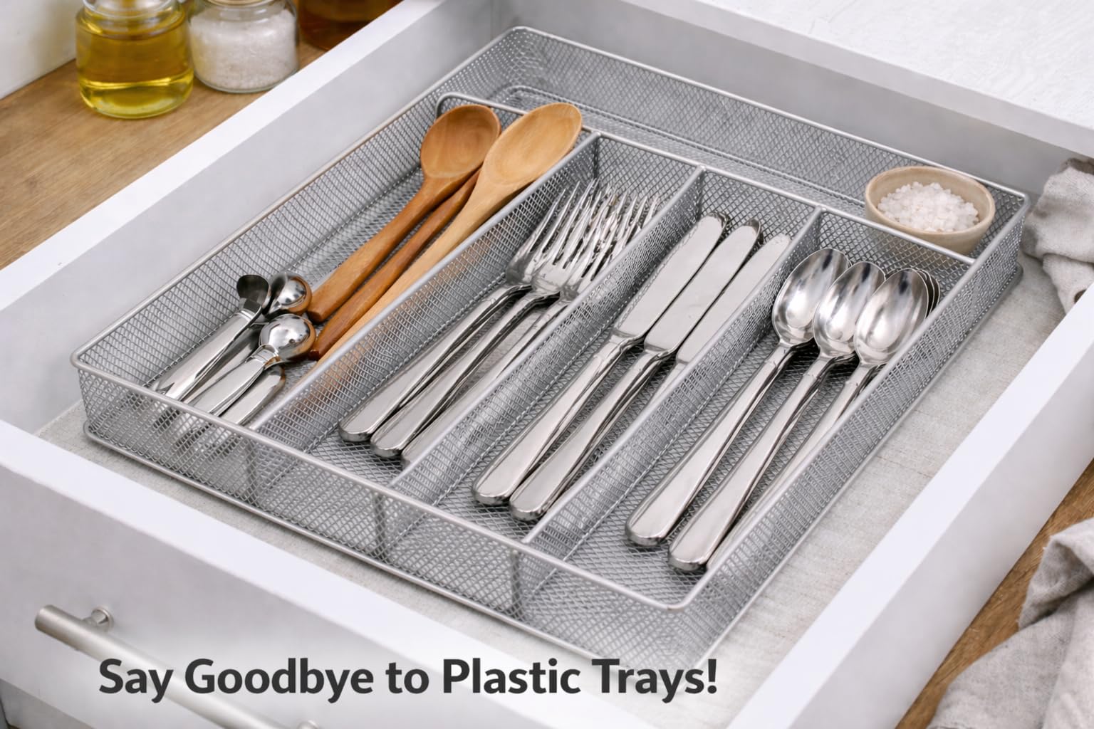Metal Silverware Organizer for In
