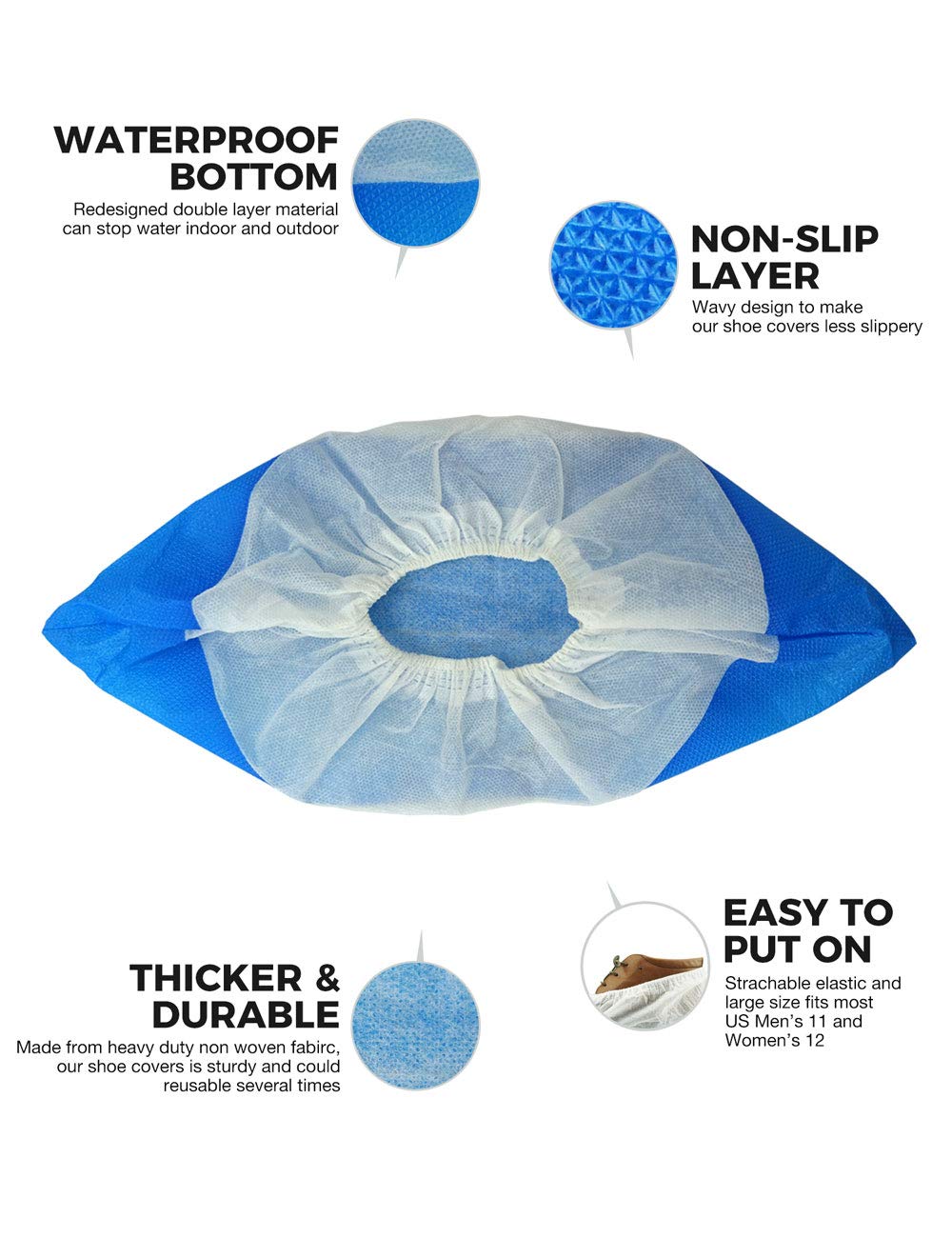 OhanaPro Premium Disposable Non Slip Boot & Shoe Covers