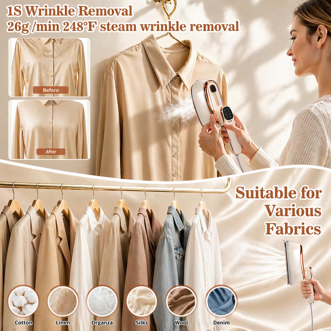 Portable Handheld Garment Steamer for Clothes