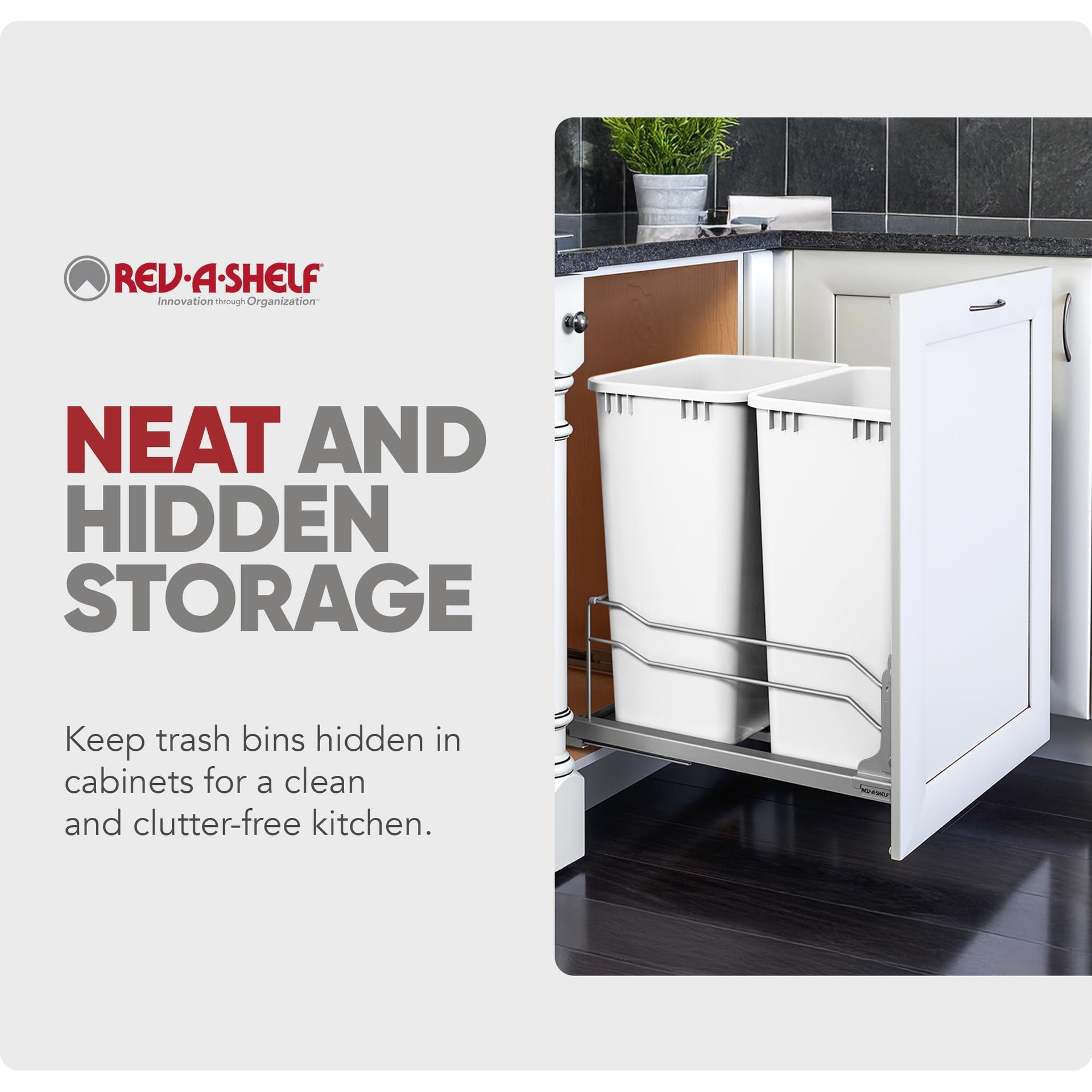 Double Pullout Trash Can w