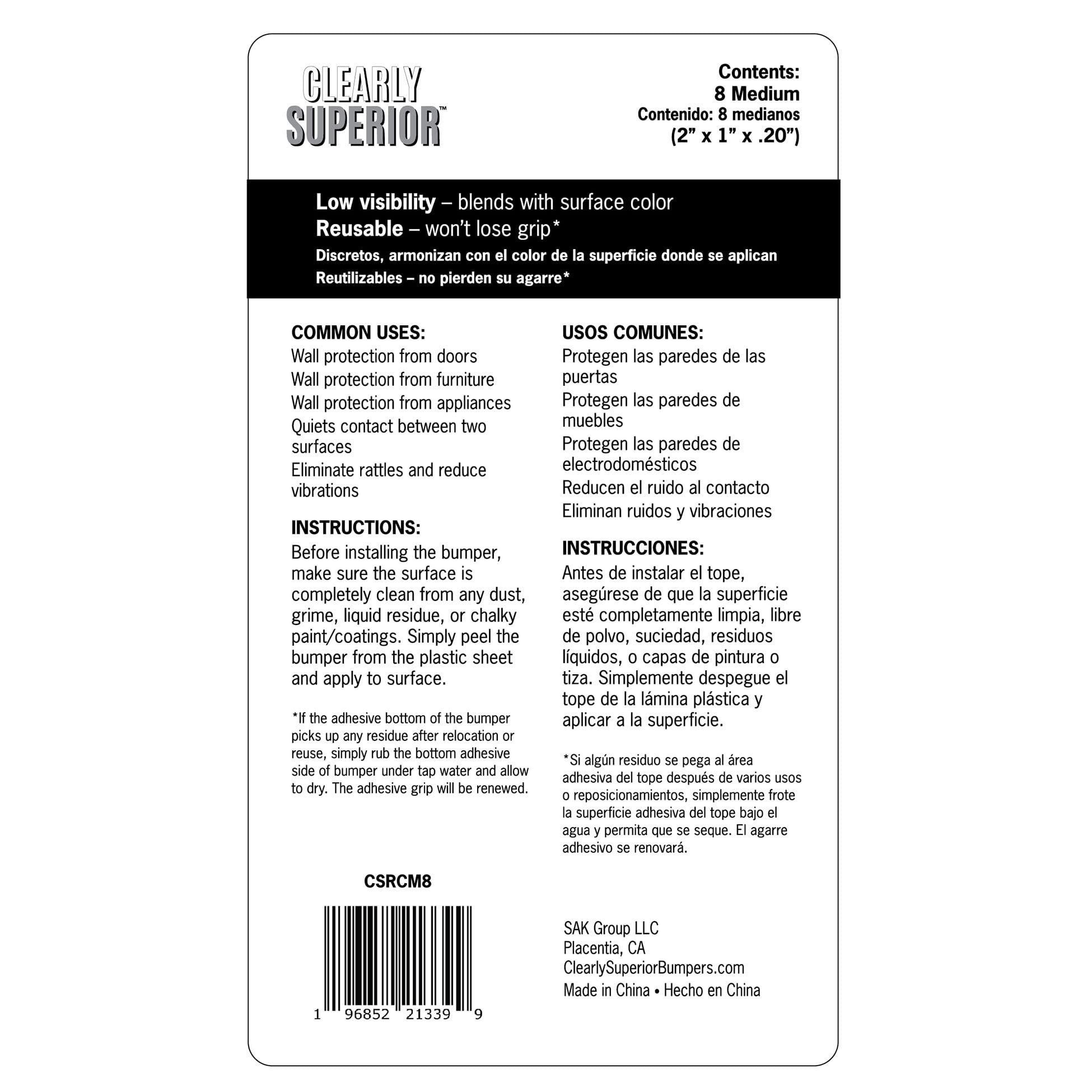 Multi Use Gel Bumpers 8 Pack (8 Count)