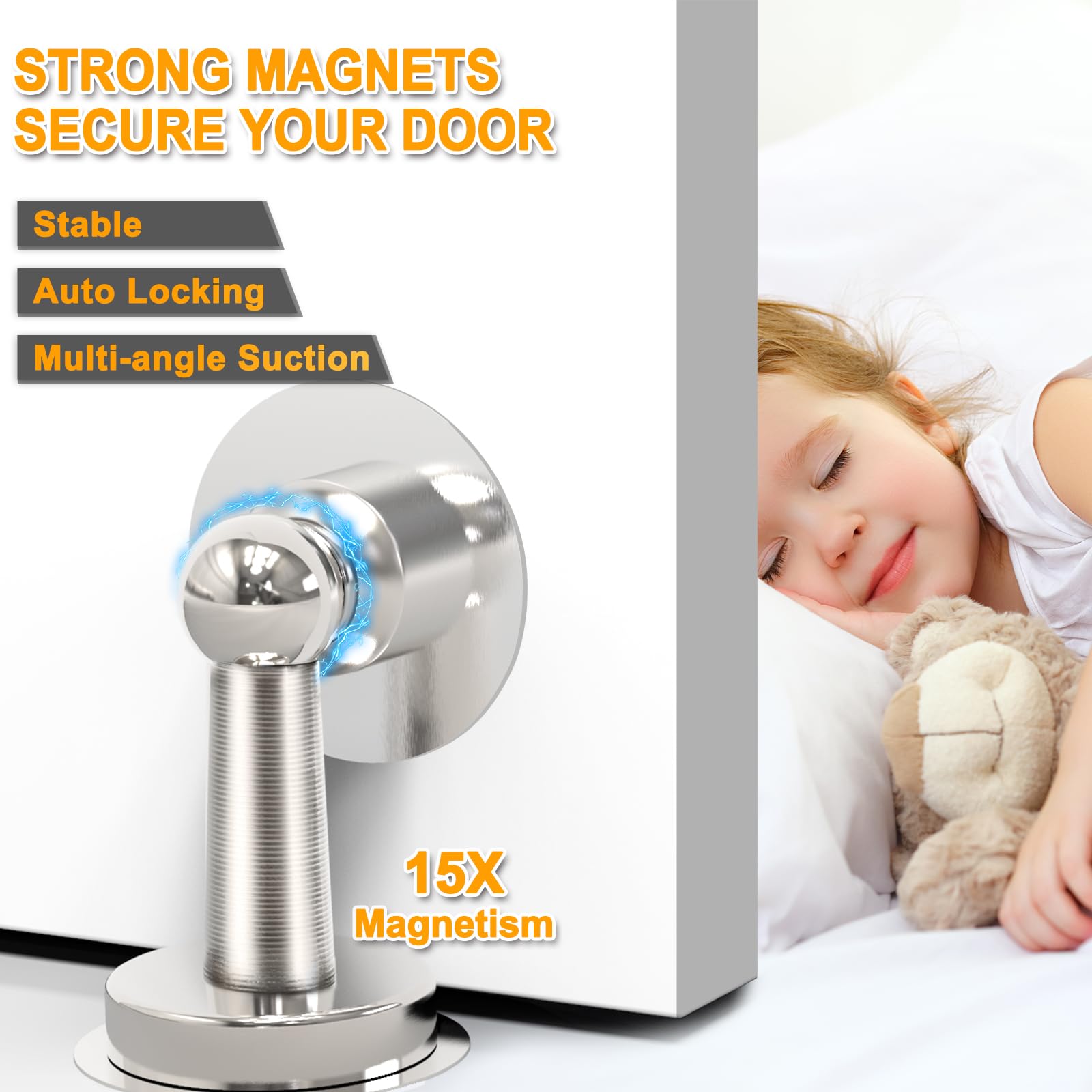 6 Pack Magnetic Door Stopper (6 Count)