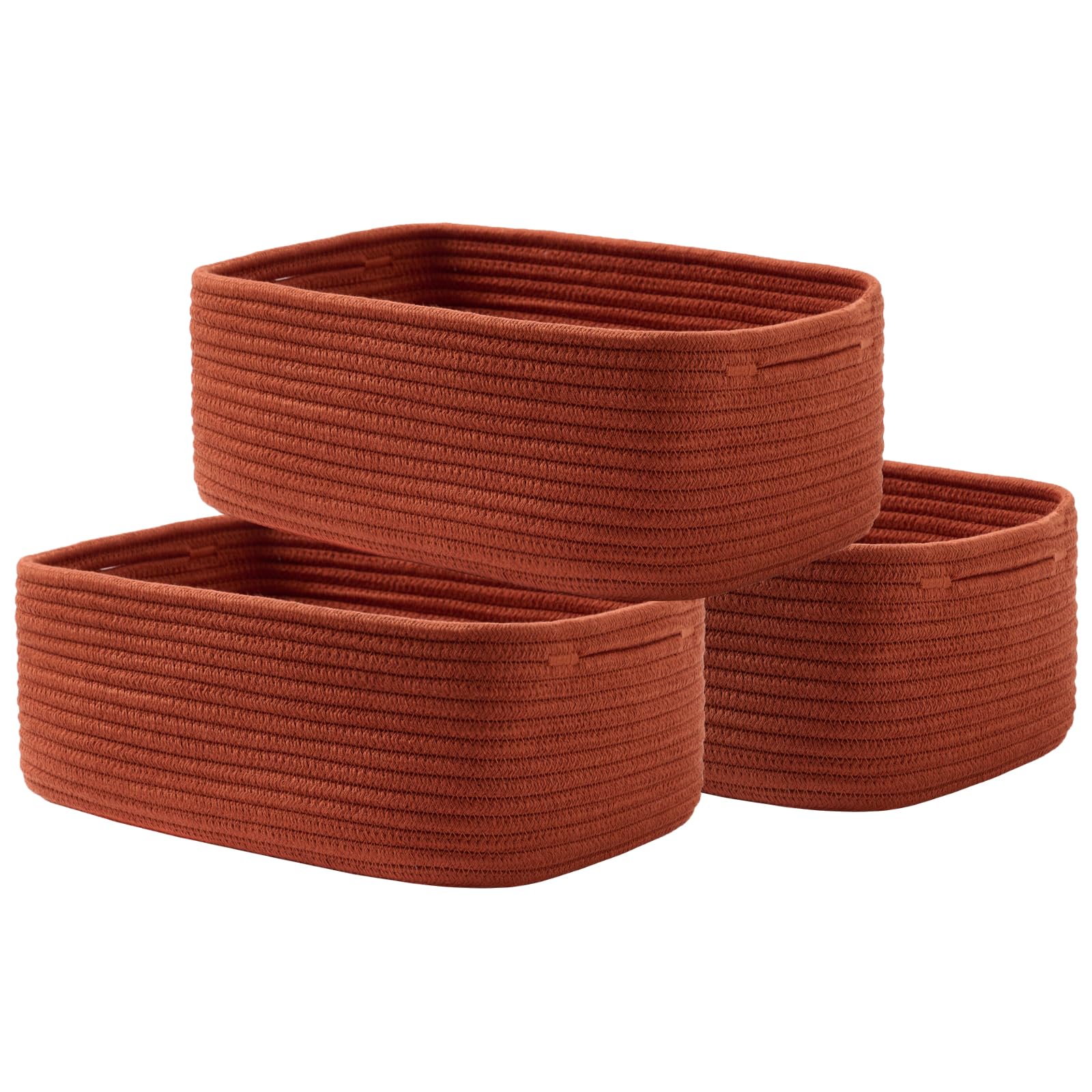 Small Woven Storage Basket for Organizing (3 Count)