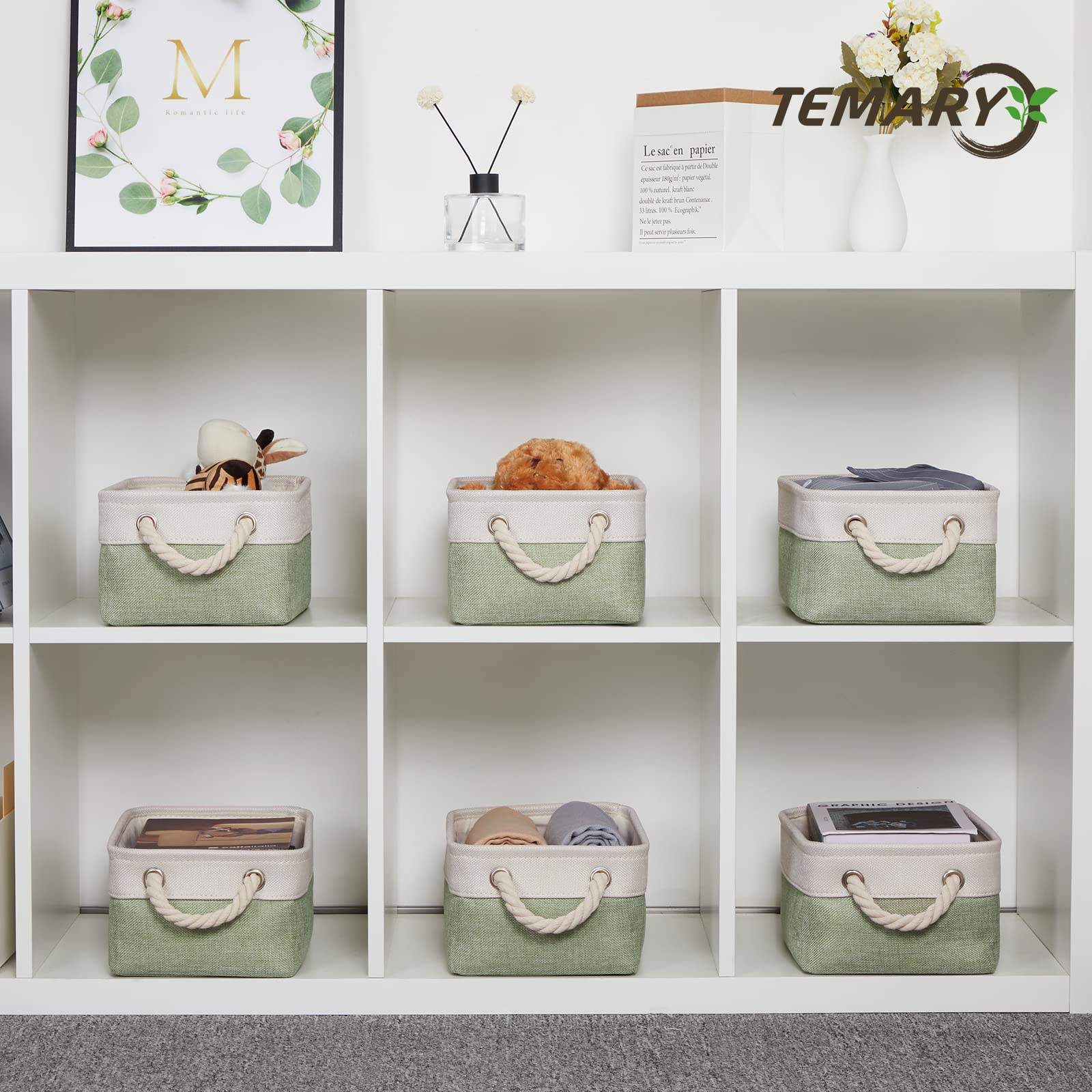 Small Storage Baskets Small Fabric Bins for Closet