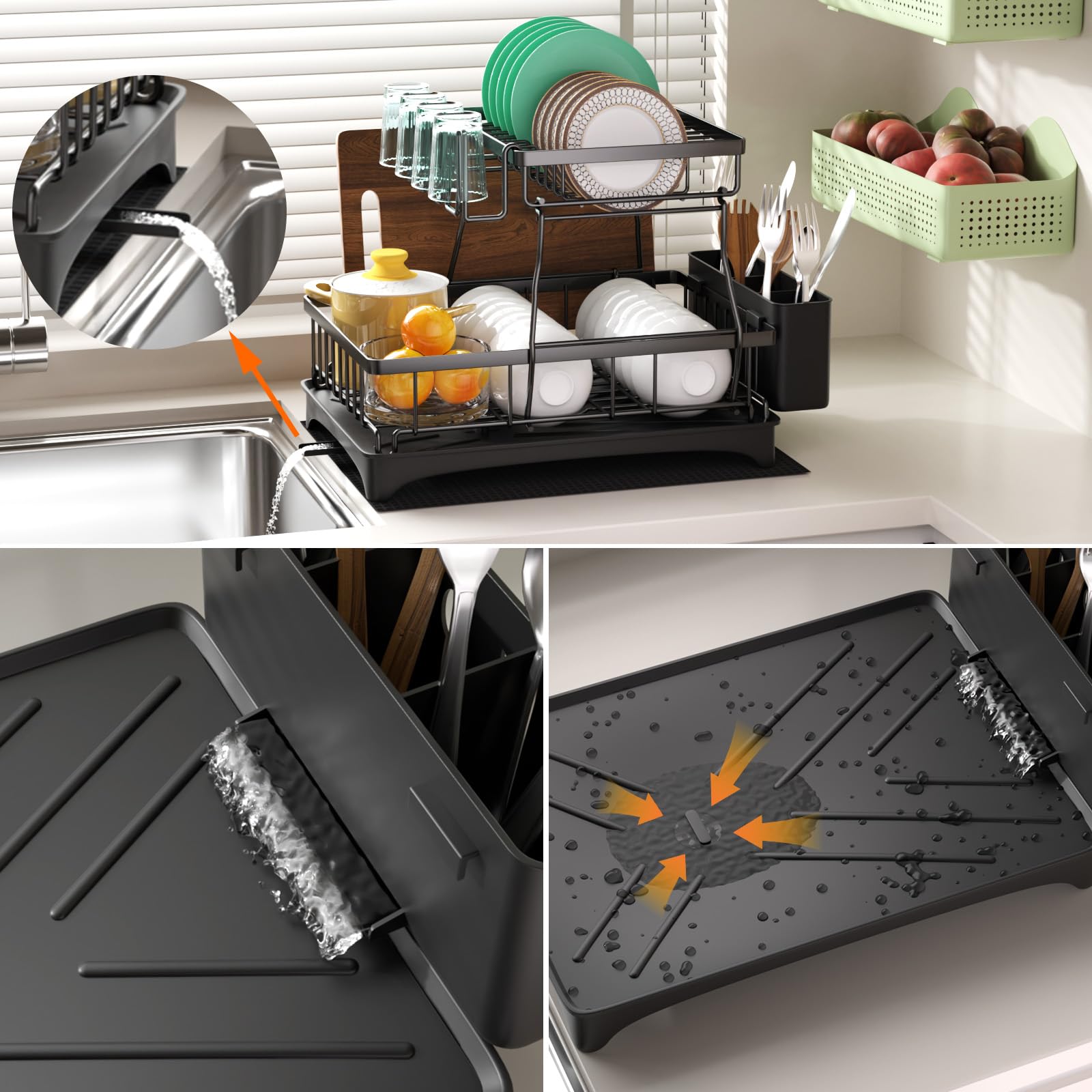 2 Tier Dish Drying Rack