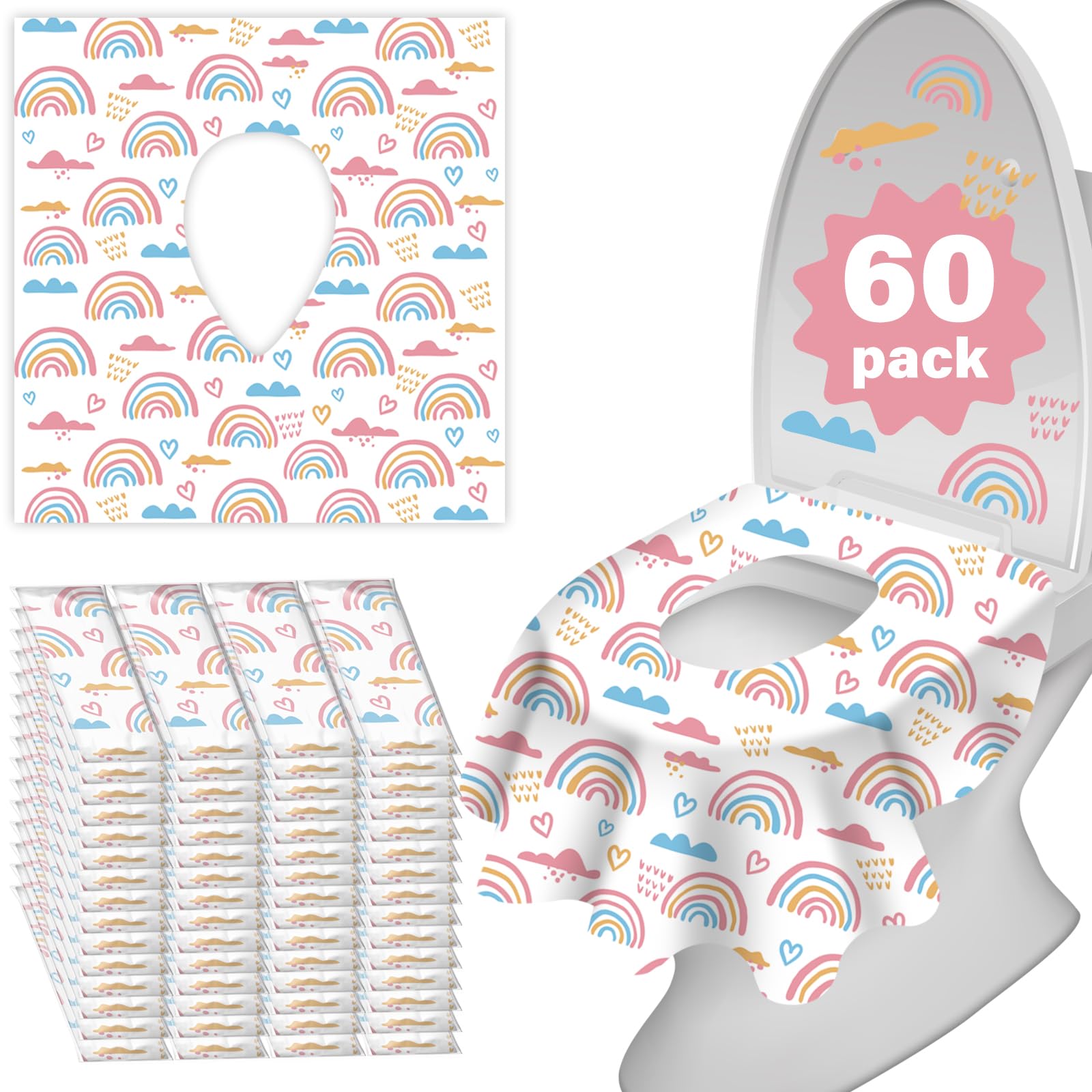 60 Pack Toilet Seat Covers Disposable (60 Count)