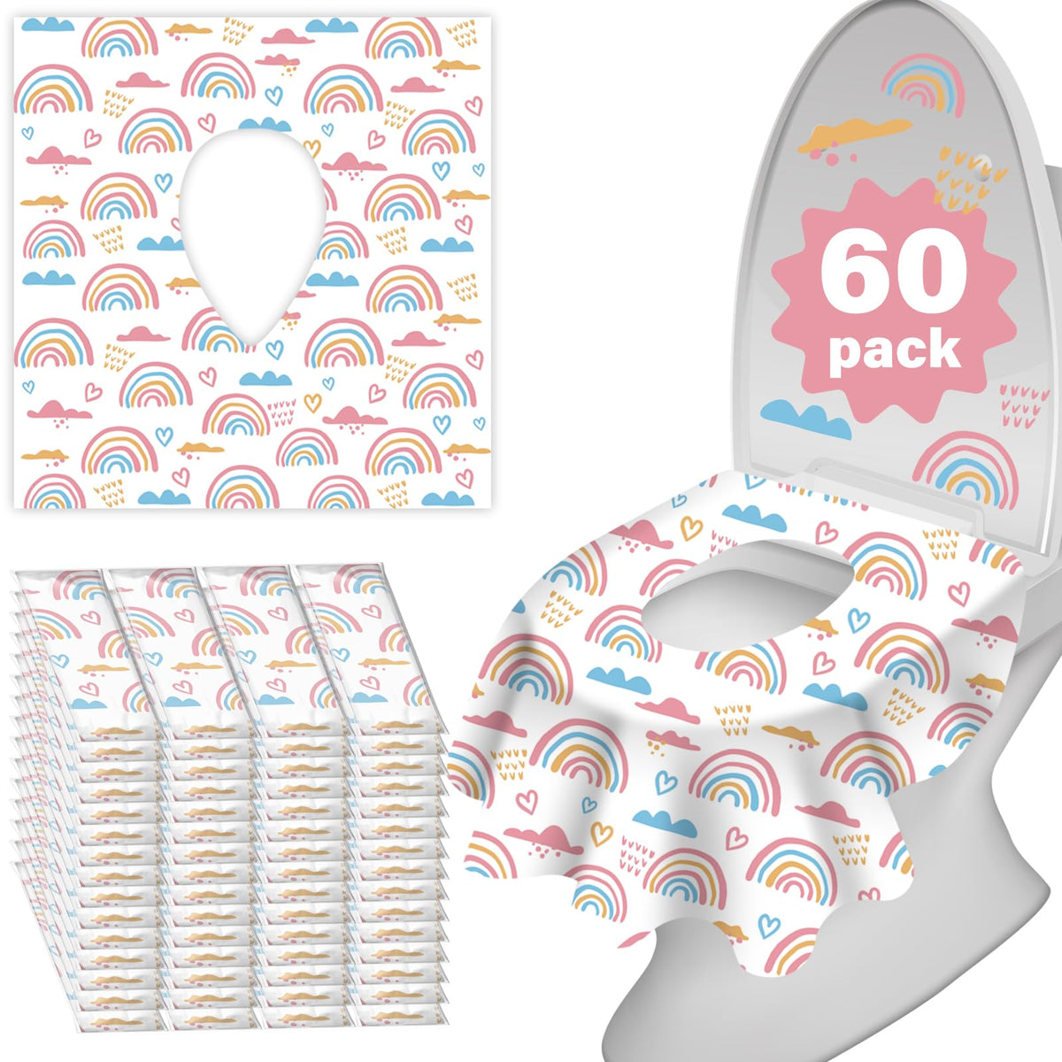 60 Pack Toilet Seat Covers Disposable (60 Count)