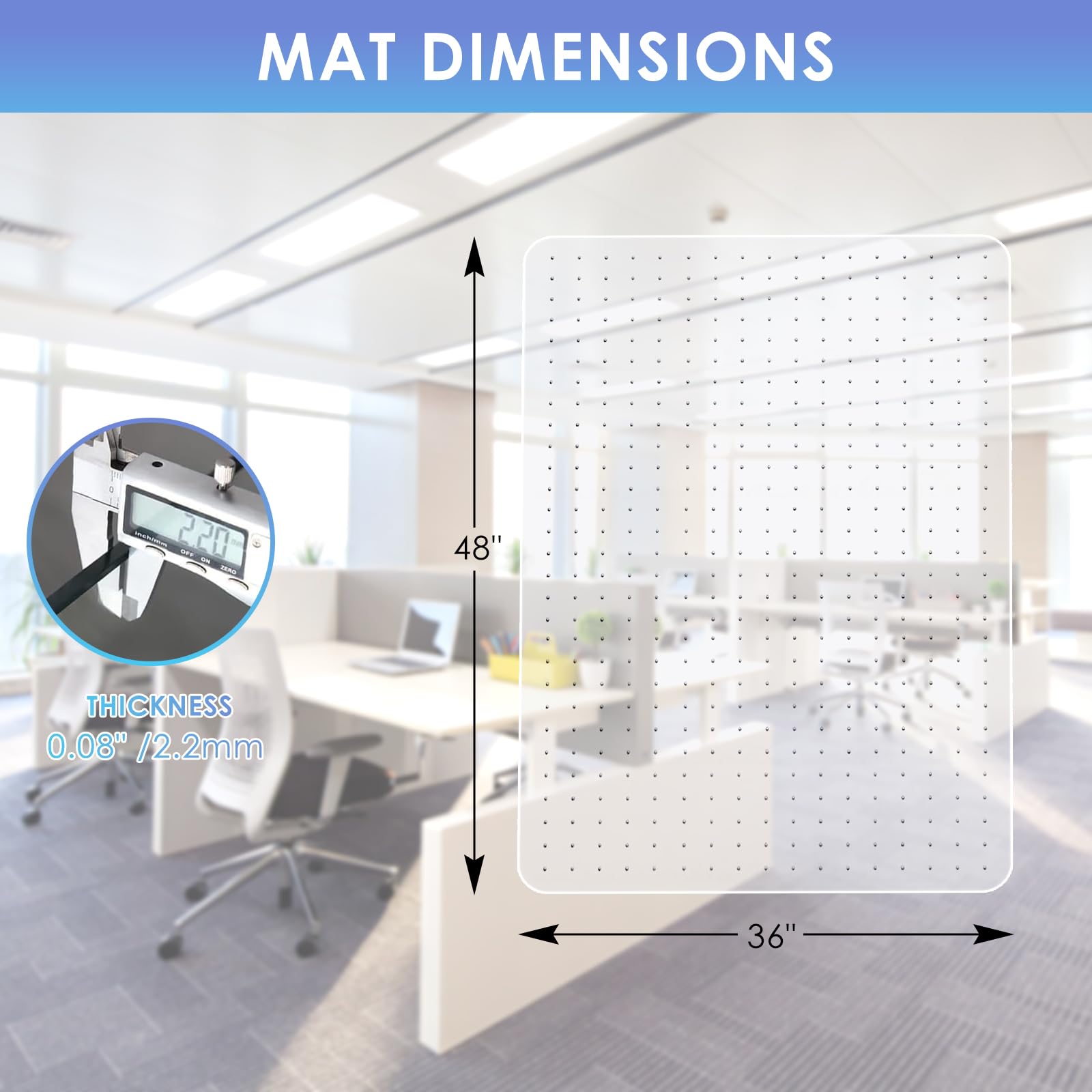 Office Chair Mat for Carpeted Floors