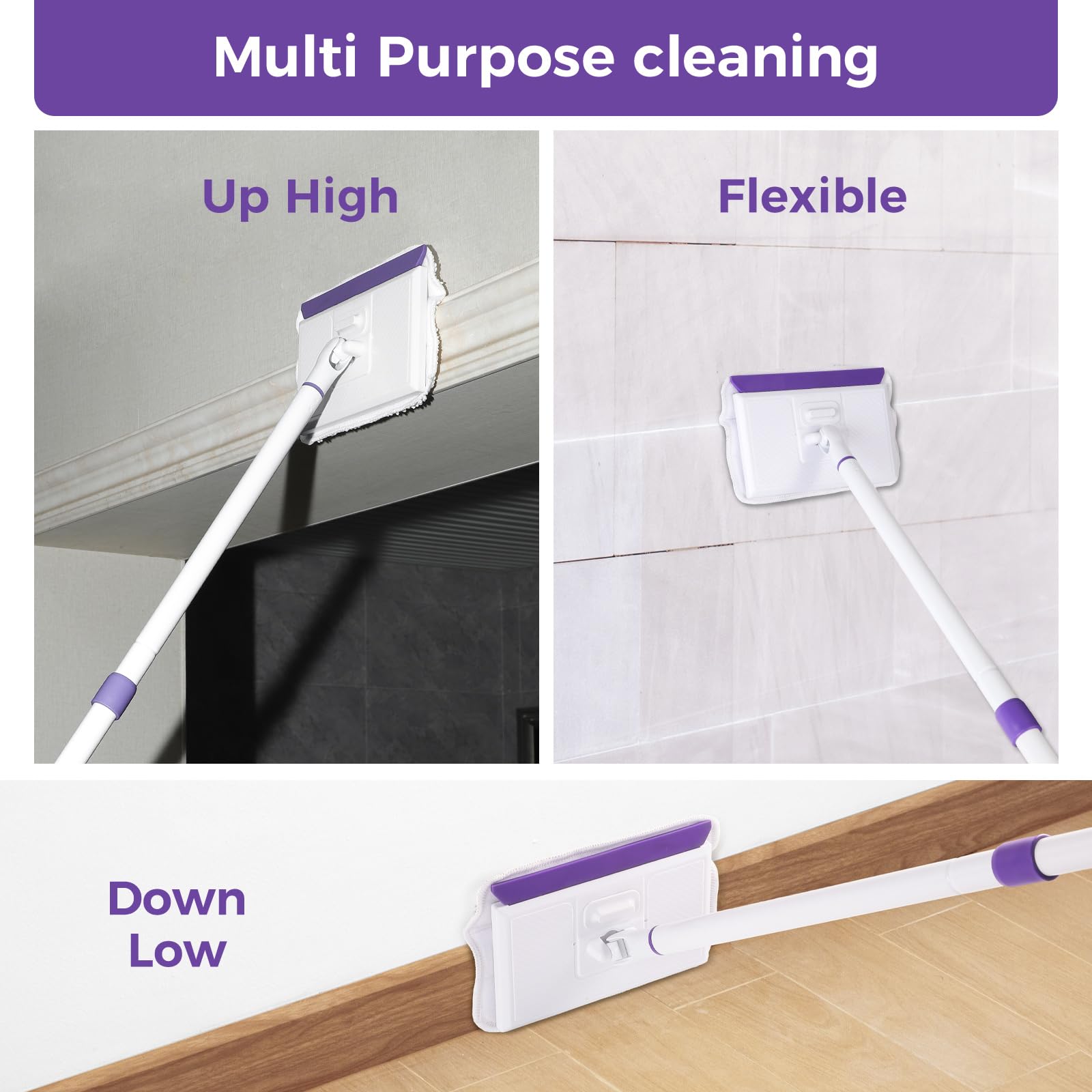 Baseboard Cleaner Tool with 60" Extendable Handle - ModHome Supplies