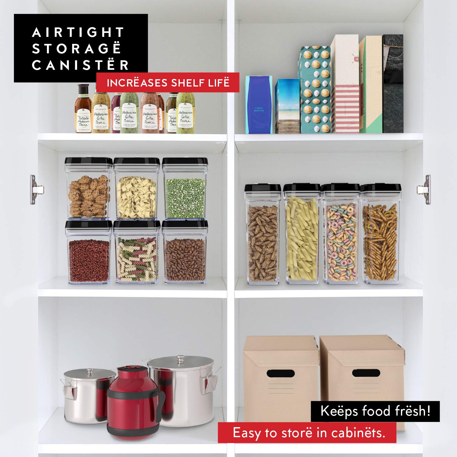 Airtight Food Storage Containers with Lids (4 Count)