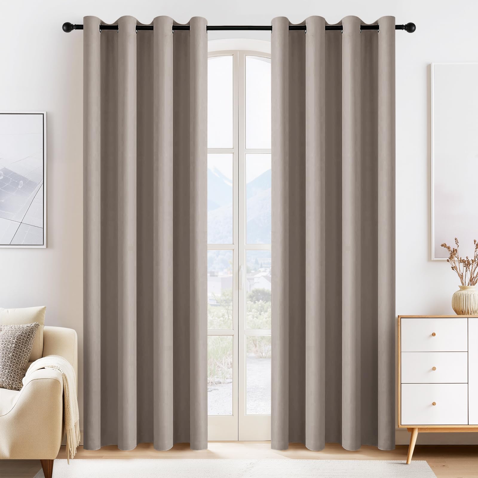 Light Taupe Blackout Curtains