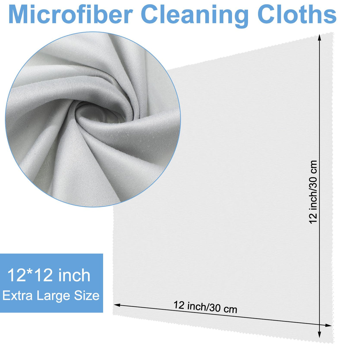 12 Pack Microfiber Cleaning Cloth (12 Count)