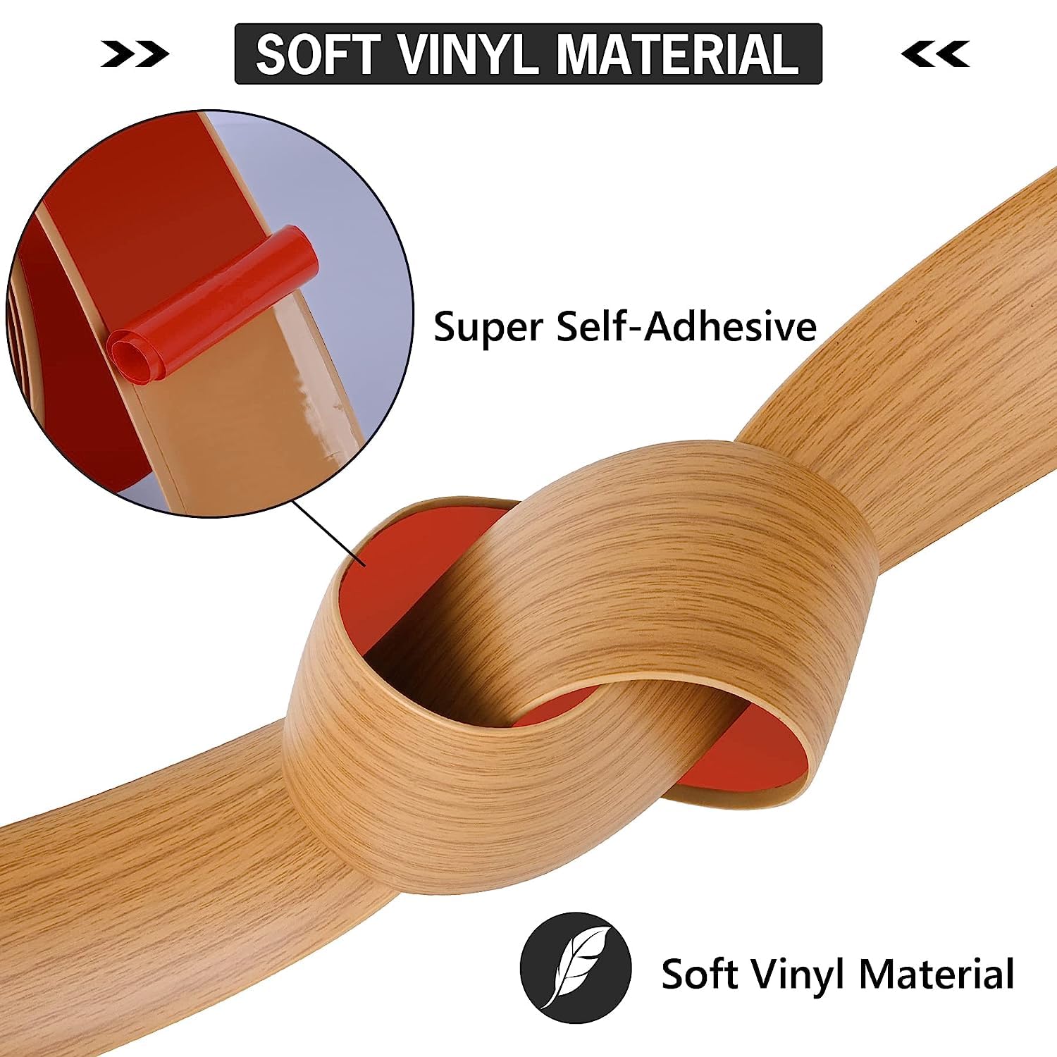 5Ft Floor Transition Strip Self Adhesive Vinyl Cover Floor Strip Flat Divider Transition Strip Wood Grain Design for Laminate Floor Gaps and Doorway Transitions