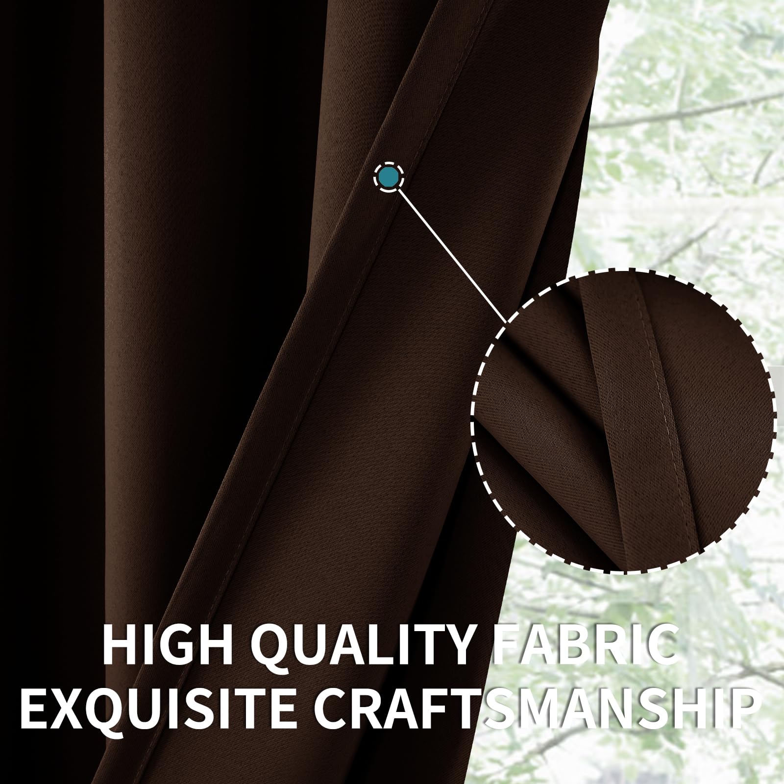 Brown Kitchen Curtains 36 INES Long for Window Over Sink (2 Count)