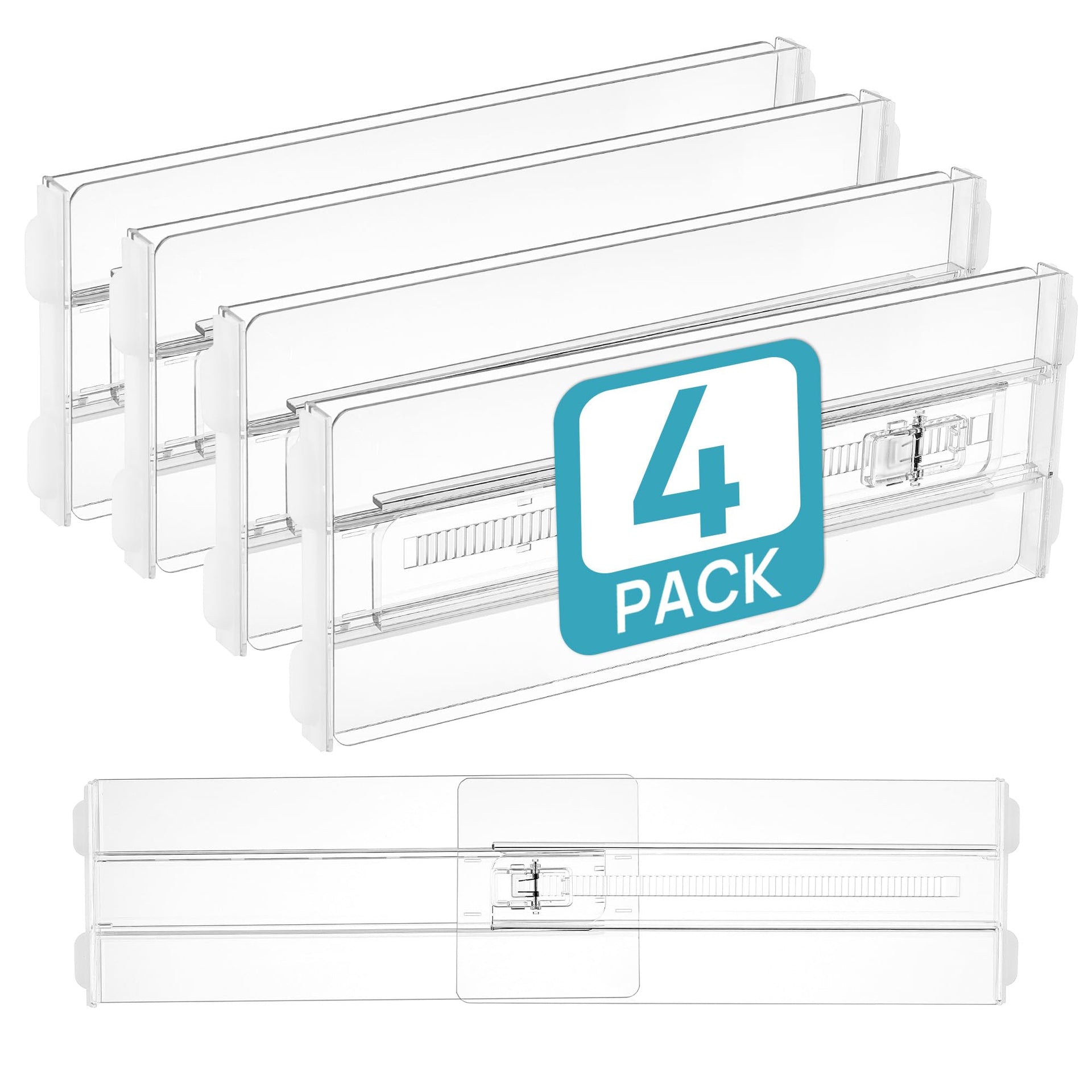 4 Pack Drawer Dividers for Clothes (4 Count)