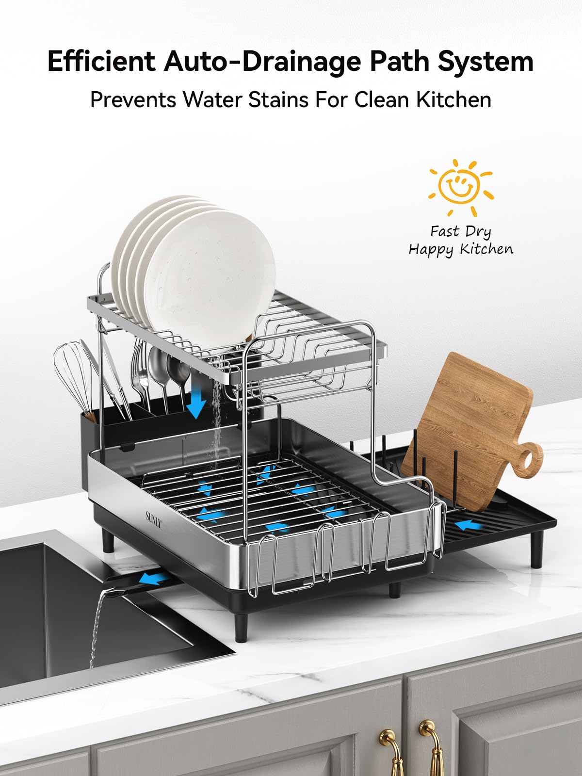 2 Tier Dish Drying Rack