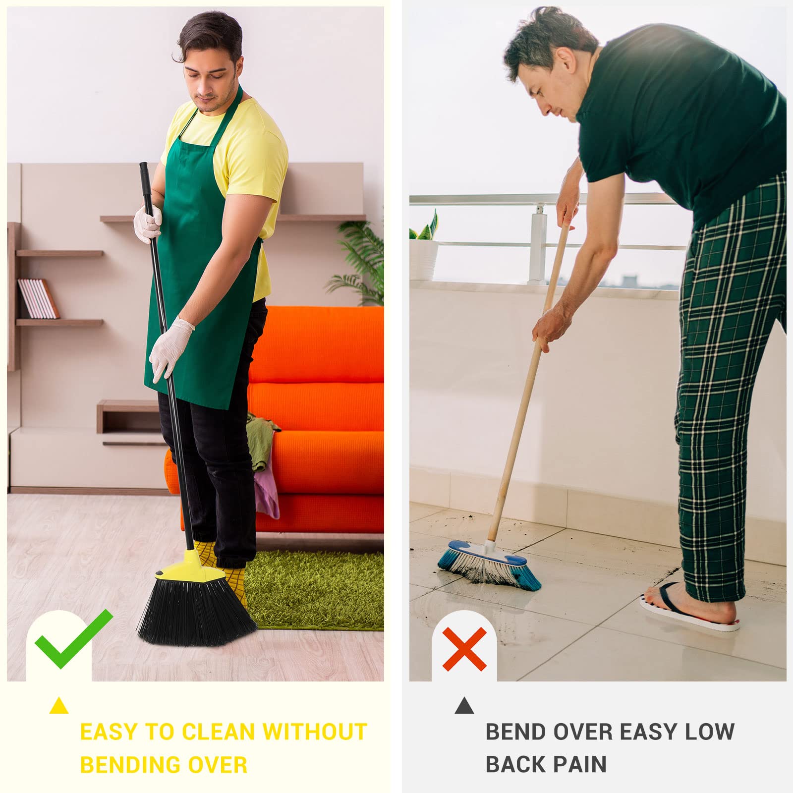 12 Pcs Heavy Duty Broom Bulk